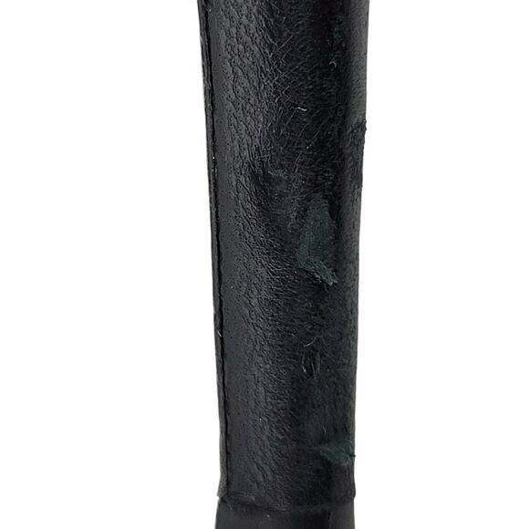 Vince Heels Womens 9 M Black Leather Wide Ankle Cuff Zipper Rock And Roll Sexy - Picture 8 of 11